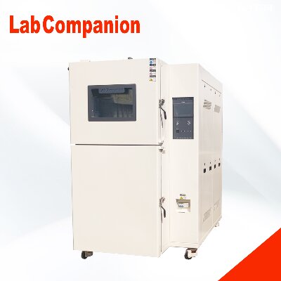 Large volume vertical temperature shock test chamber